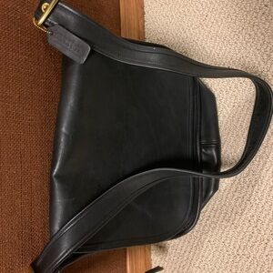 Coach #9951 Patricia Legacy Black Leather Shoulder Bag